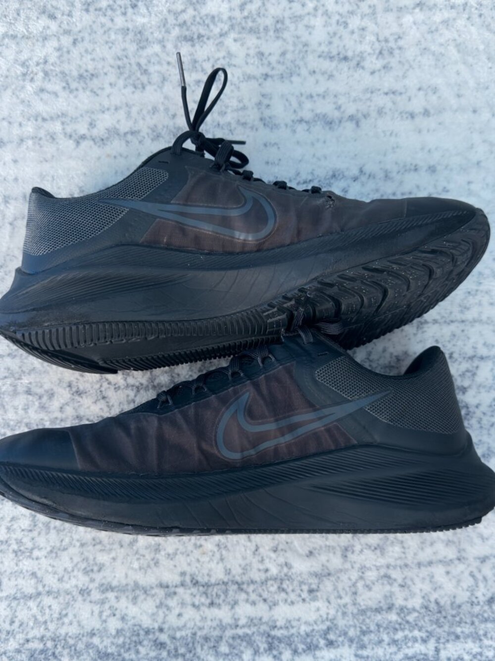 Nike Zoom Winflo 8 Triple Black Running Shoes CW3419-002 Men's Size 9.5